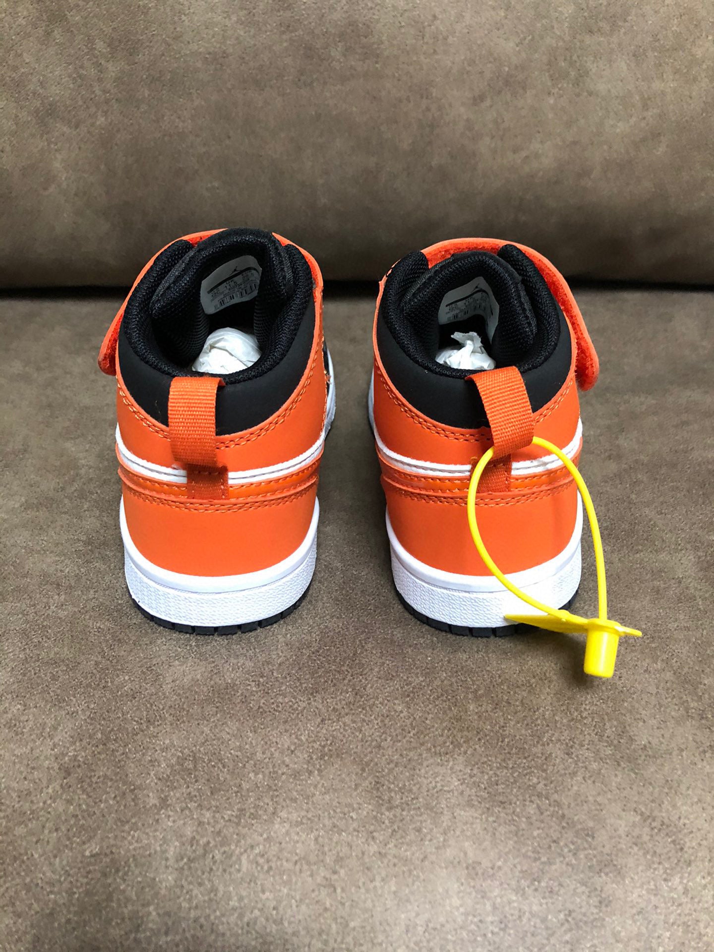 Joe's high-top Velcro children's shoes" red, white, black, orange"