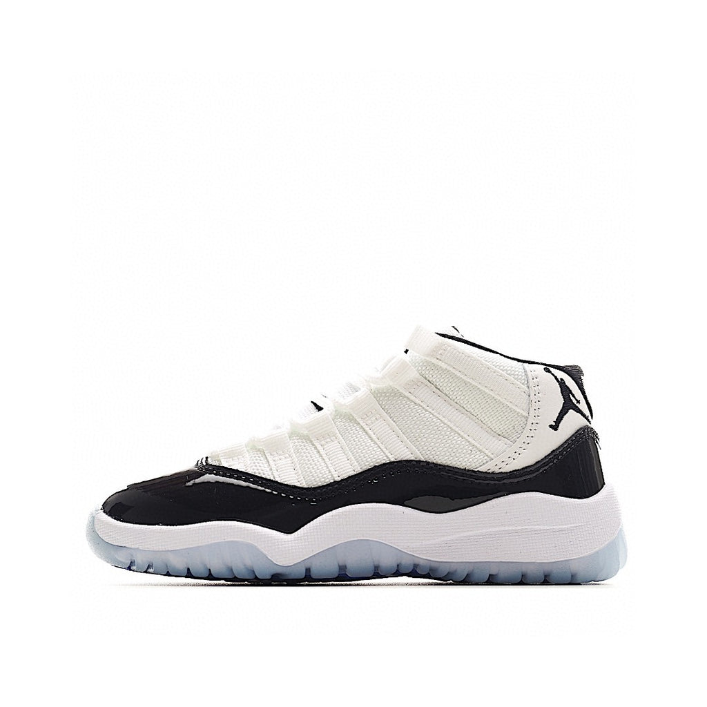 The classic AJ11 is back, mid-top" white, black"