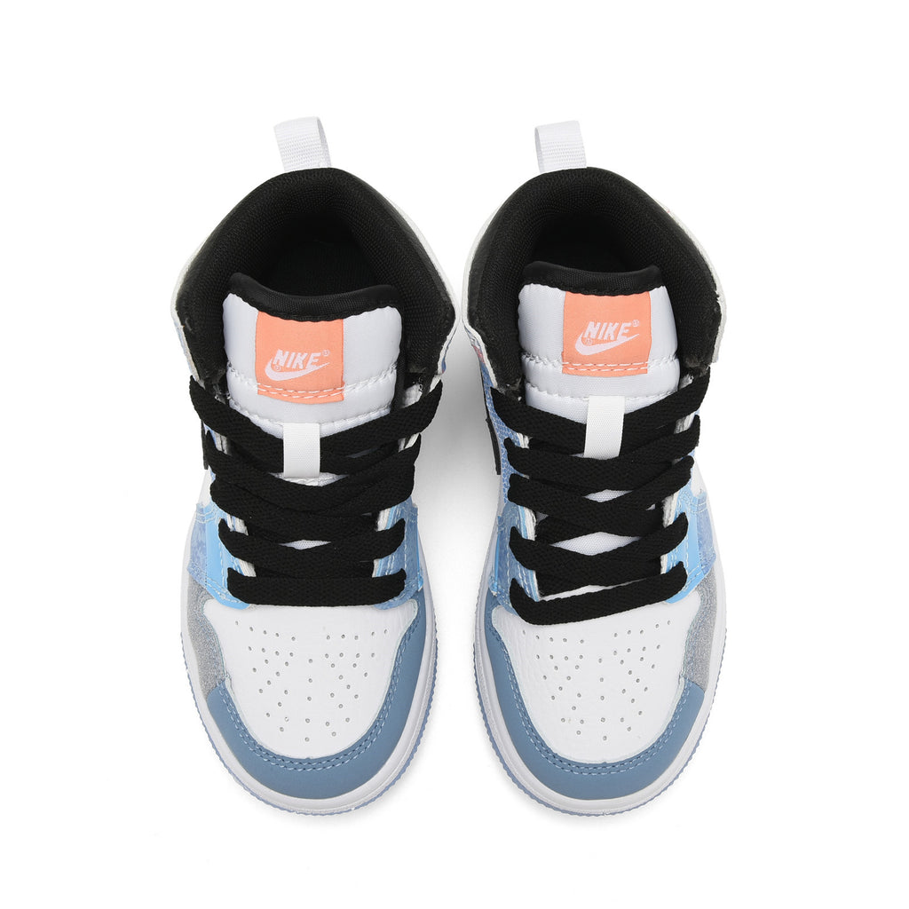 AJ-127" white, gray, blue"