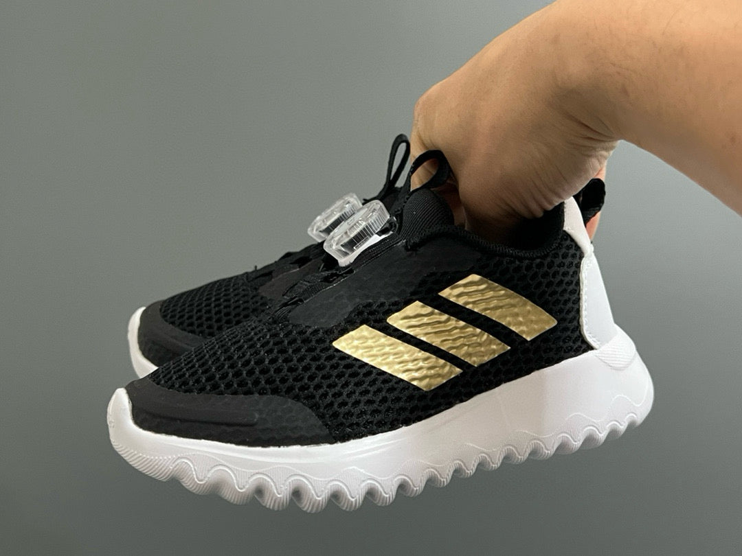 Adidas BOA lock 3 mesh shoes for children" black, gold"
