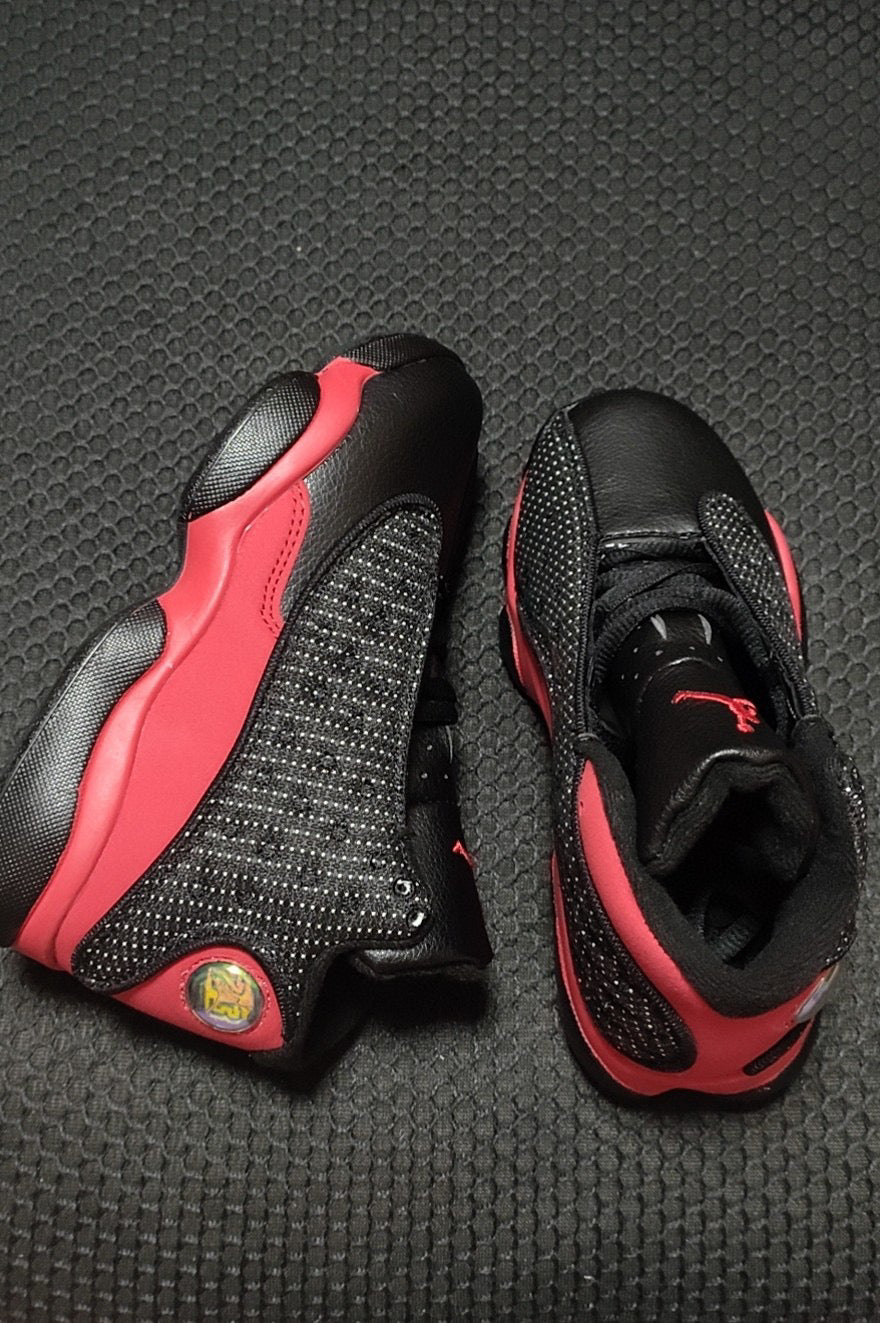 Joe 13 high top children's shoes" black, red'