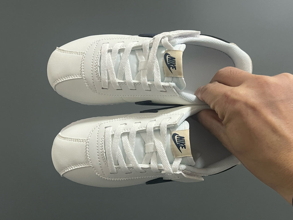 Nike Forrest Gump Classic Velcro Kids Shoes" white, Navy"