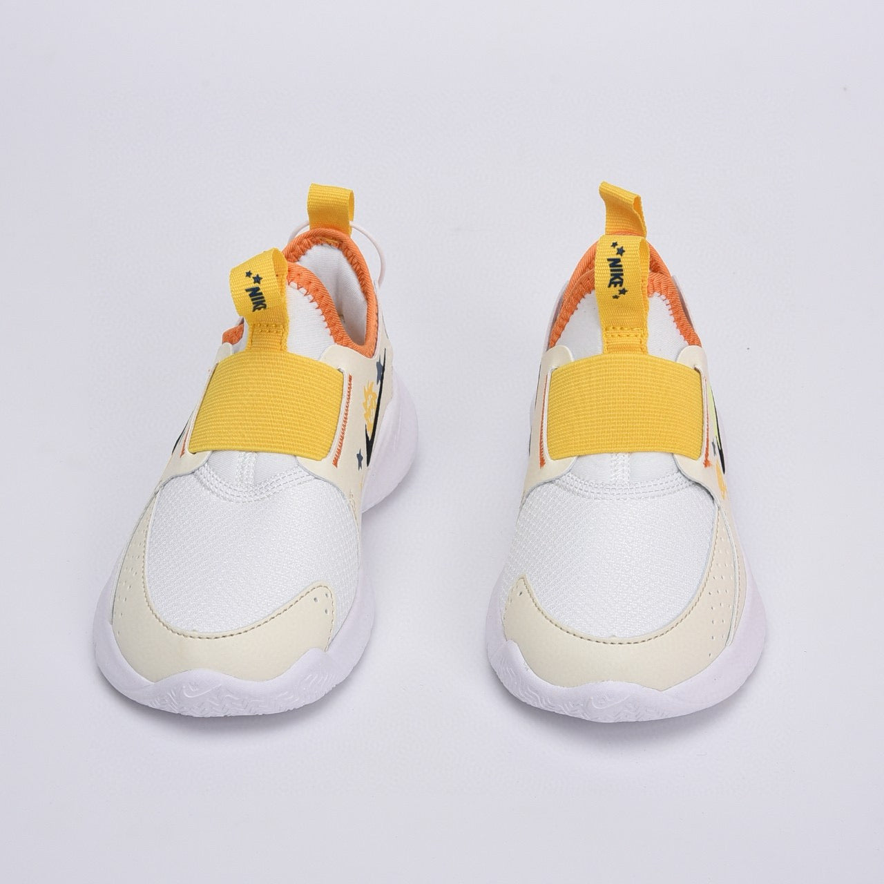 Nike slip-on running shoes" off white, Yellow ,& orange"