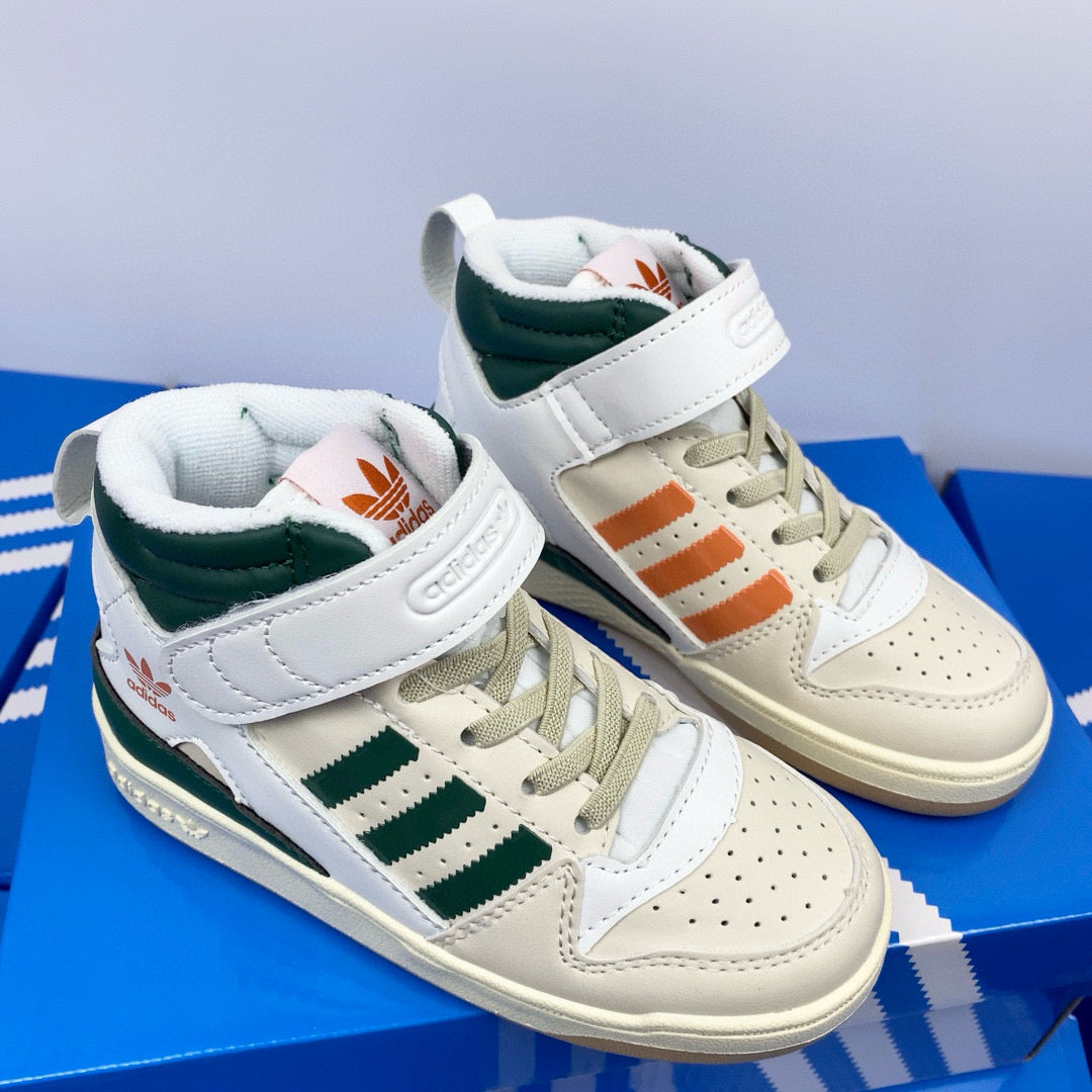 Adidas 84 high-top children's shoes" white, green"