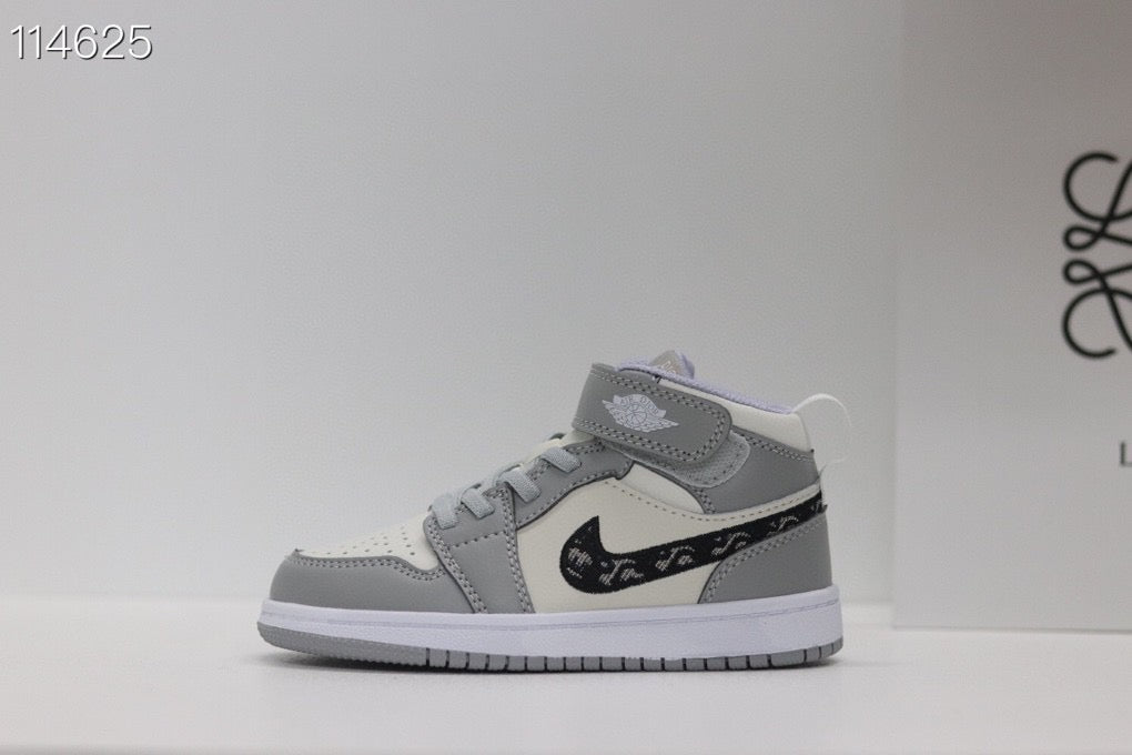Joe's high-top Velcro children's shoes" white, gray"