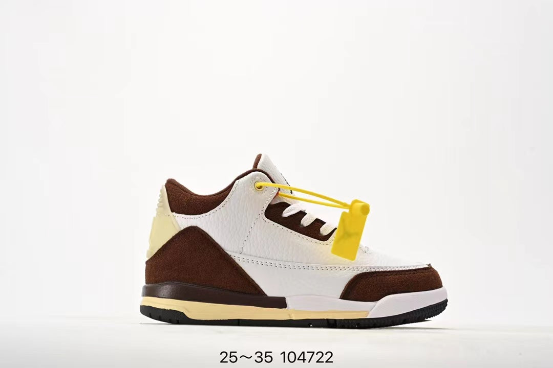 Joe 3" white, dark brown"