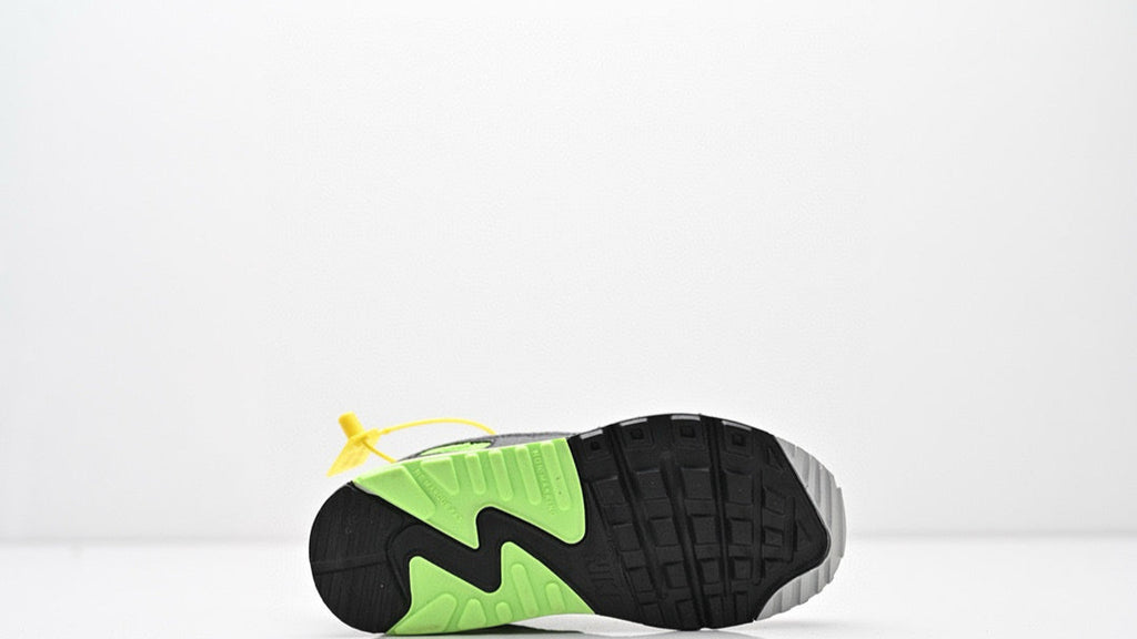 Cushion Children's Shoes " White, & lime green"