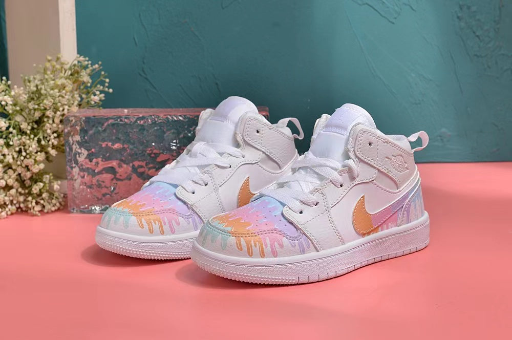 Jordan AJ1 children's shoes" white"