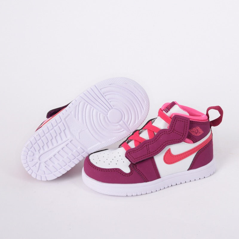 Jordan high top elastic band" white, deep purple"