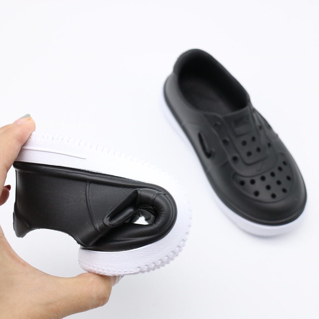 Nike Air Force Hole Shoes Beach Sandals" black"