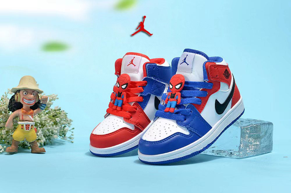 Jordan cartoon doll version children's shoes" blue, red"