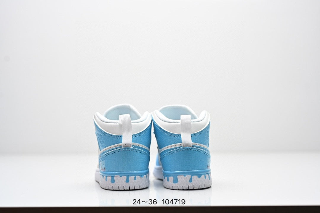 Air Jordan 1 Mid SE AJ1 Jordan mid-top basketball shoes " white, blue"