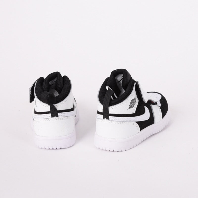 Jordan high top elastic band"  white, black"