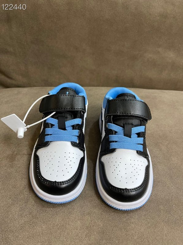 AIR JORDAN 1 low-top Velcro" white, black, blue"
