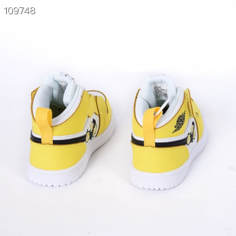 Jordan high top elastic band" Yellow, white"