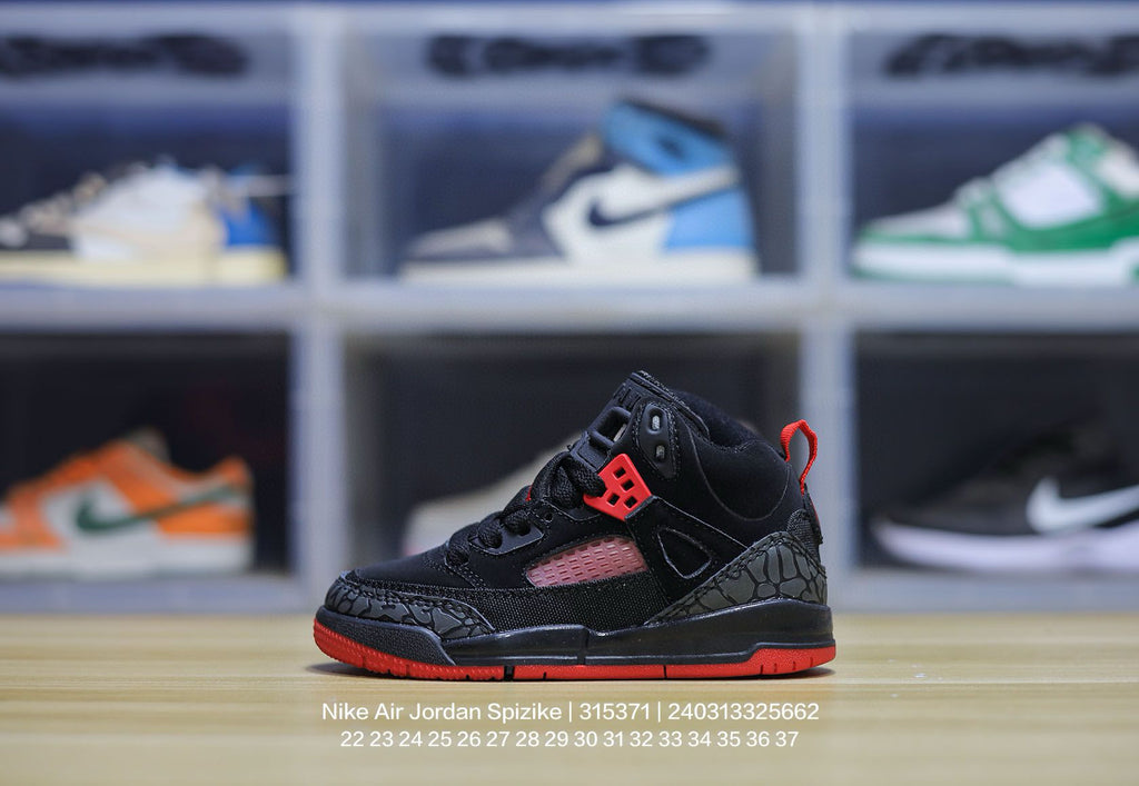 Jordan 3.5 3D Embossed Children's Shoes "black, red"
