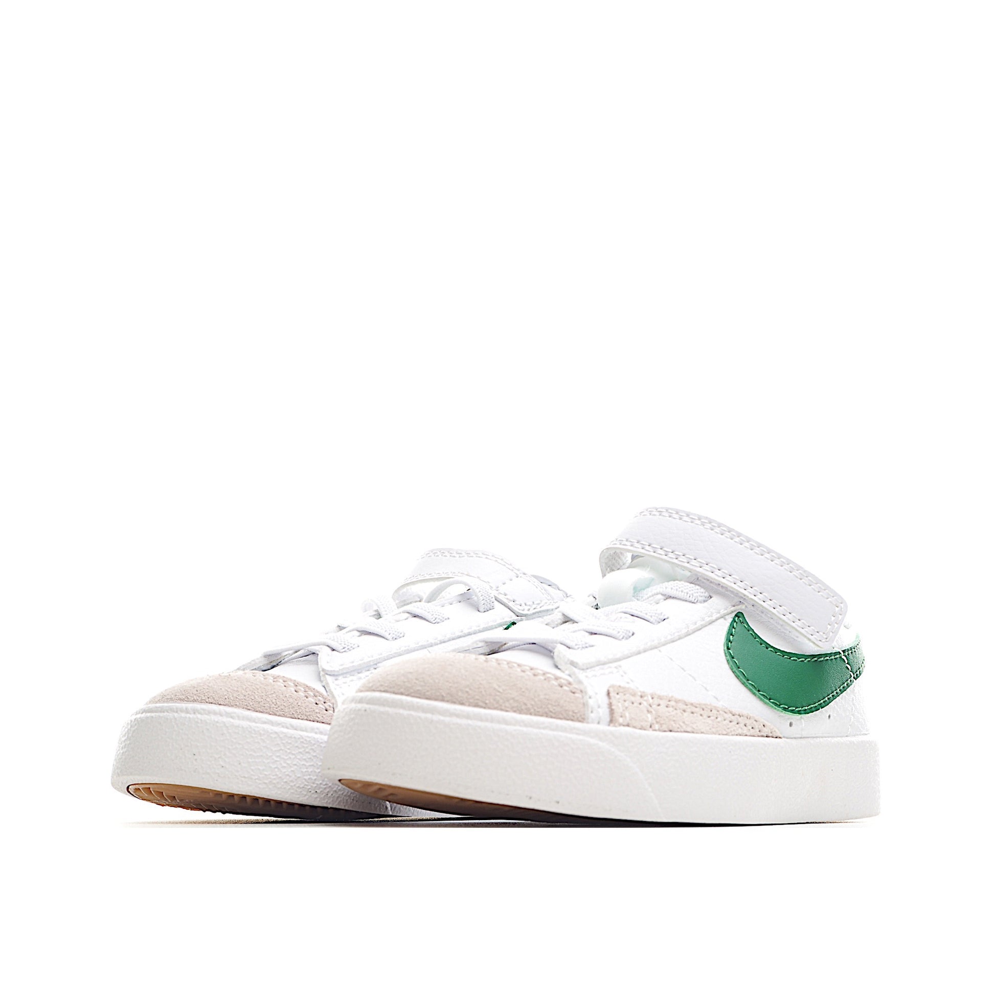 Trail Blazers Velcro Low-Top Kids Sneakers" white, green"