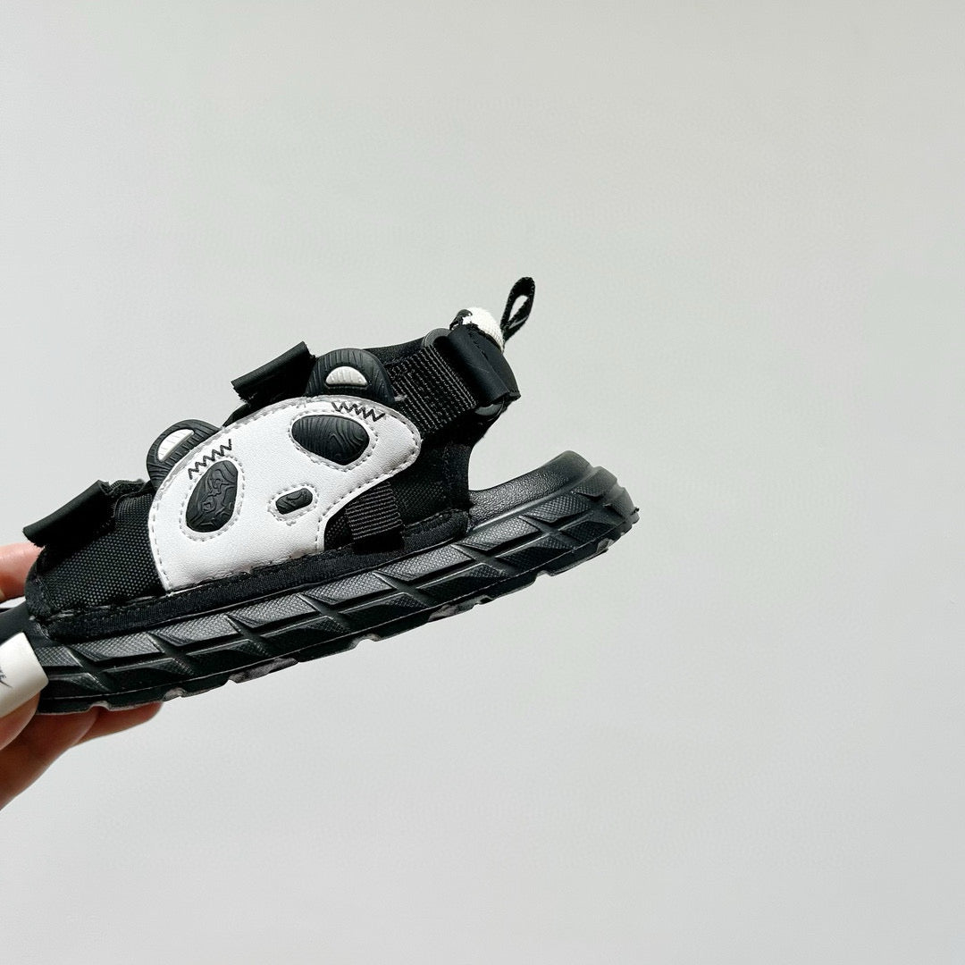 Nike Red Panda Soft Sole Beach Sandals" black"