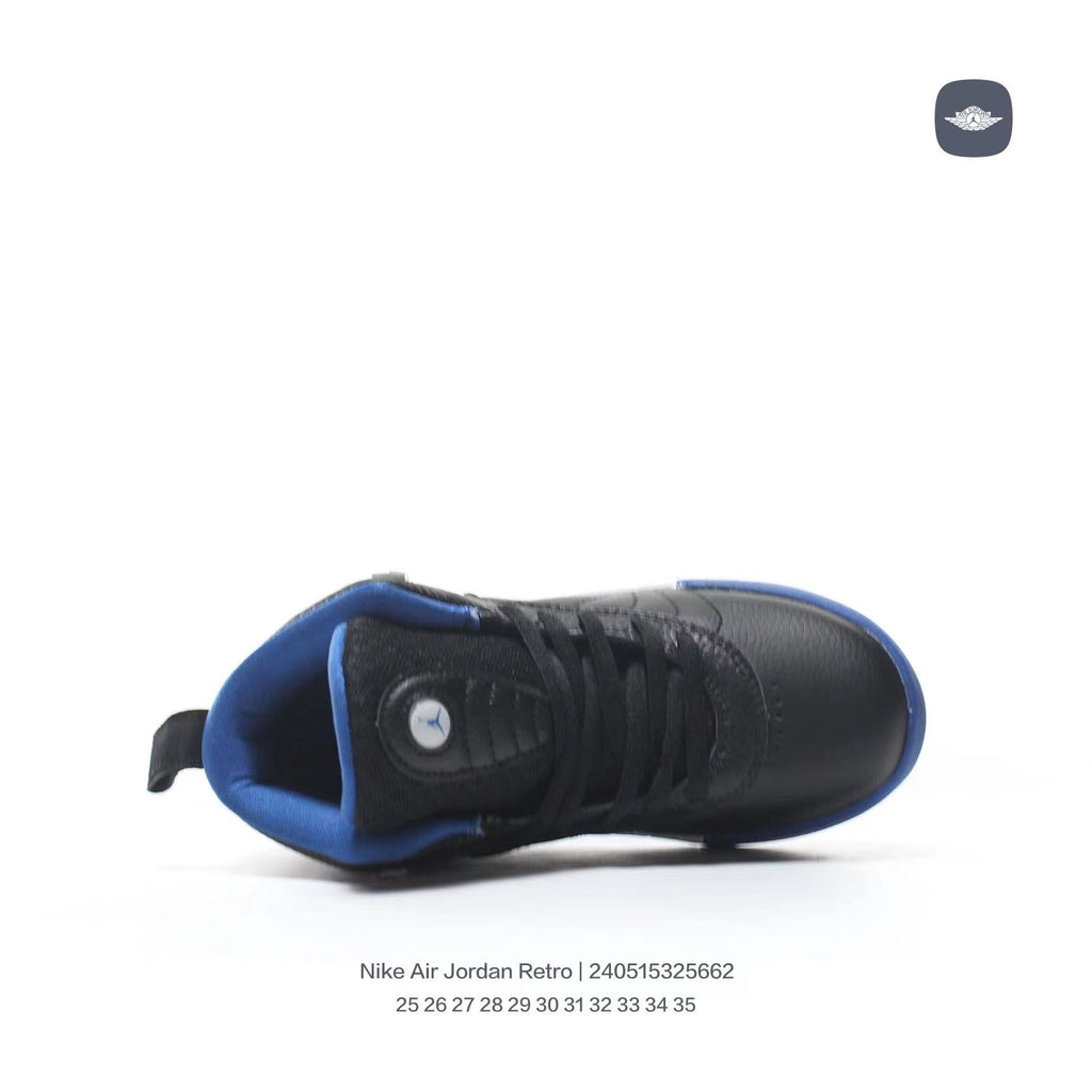 Jordan Retro-combat basketball shoes " black, blue"