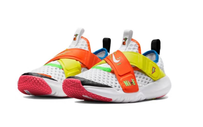 Nike Little UFO Large Mesh Velcro Children's Shoes" white, orange"