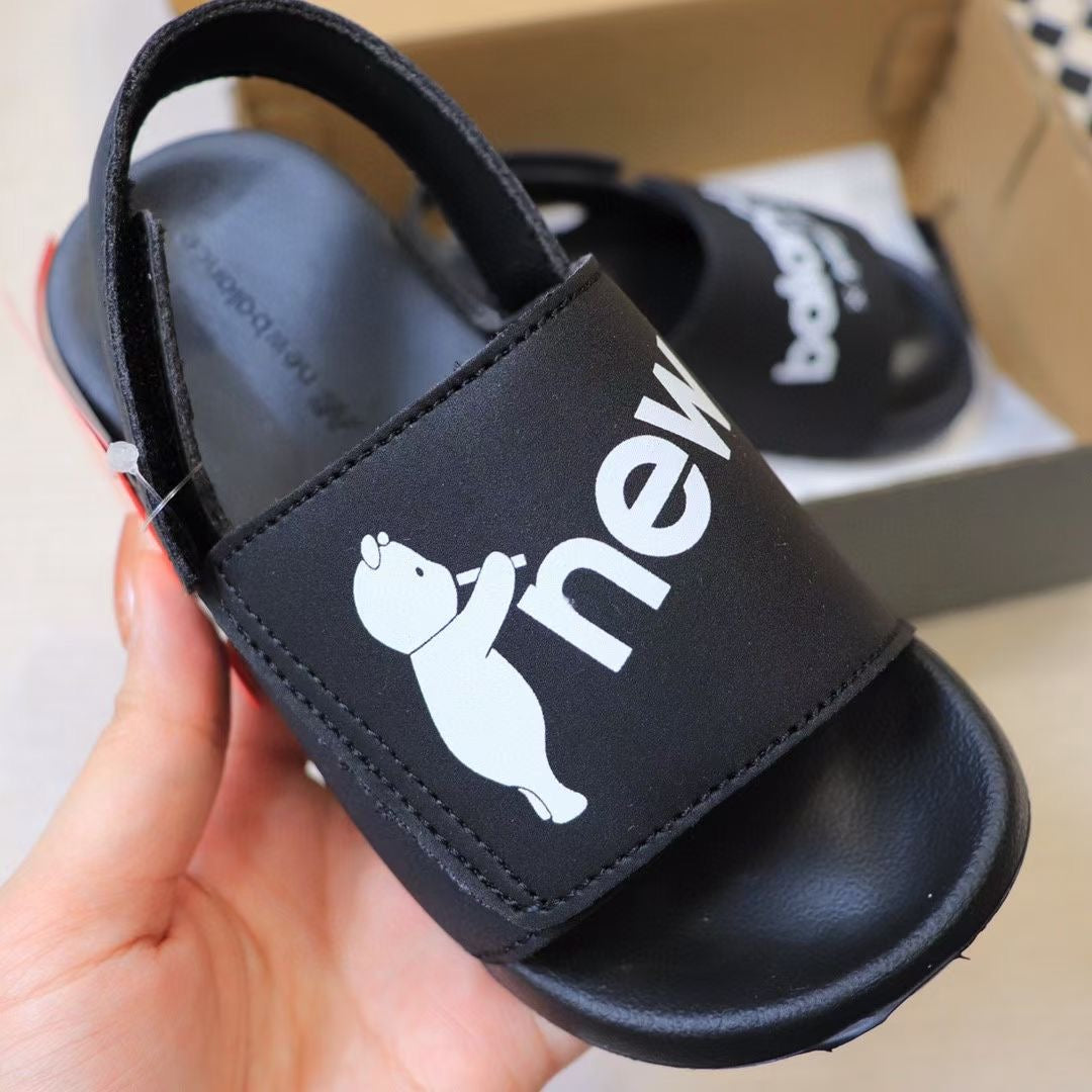 N large breasted sandals" black"
