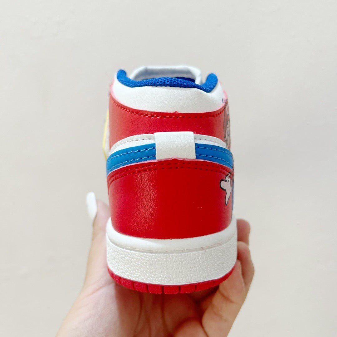 AJ1 Super Mario joint" red, white, yellow, blue"