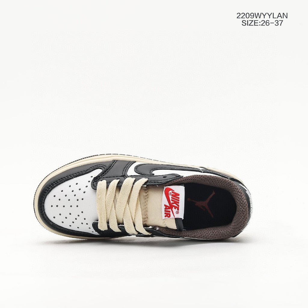 Jordan low-top hook series" white, black, brown, cream"