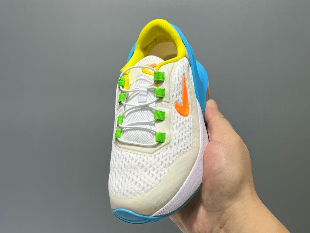Nike 270 third generation elastic band air cushion children's shoes" white, green, yellow"