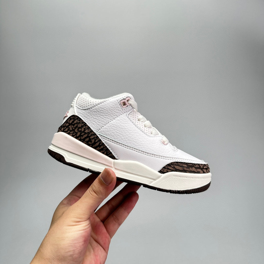 Jordan 3 children's shoes" white, dark brown"