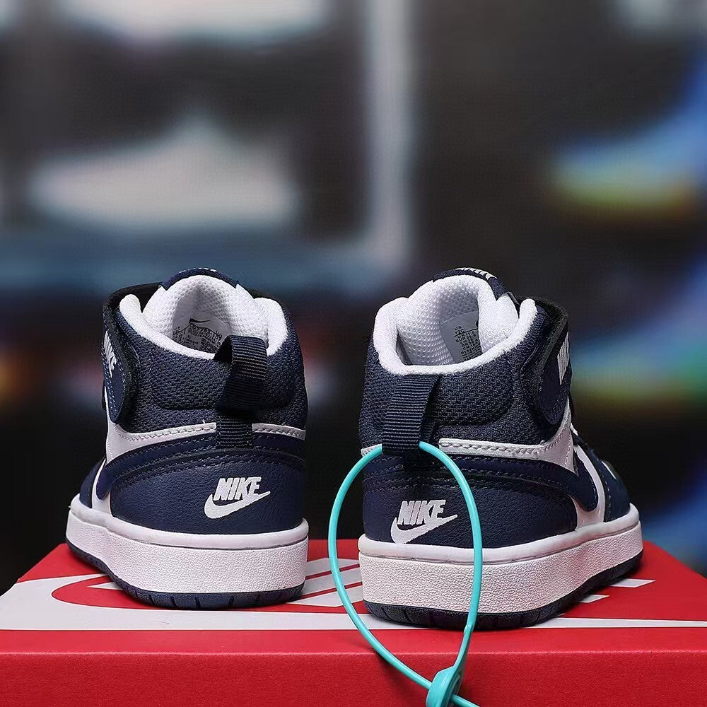 Air Force workwear mid-cut Velcro" white, Navy"