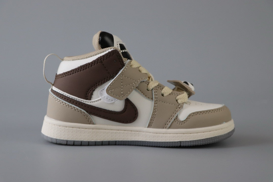 AJ Jordan Panda Light Shoes" beige, dark brown"