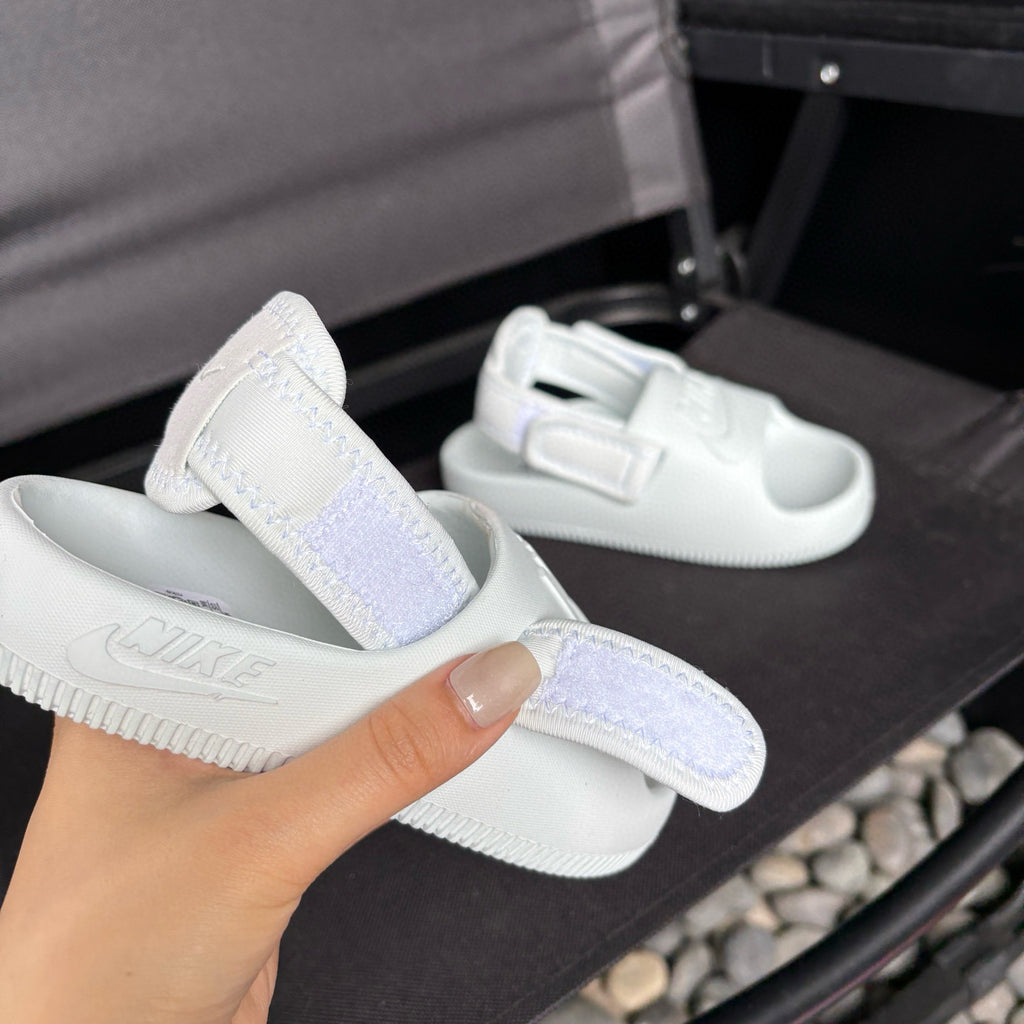 Nike open toe Velcro two-way sandals" white"