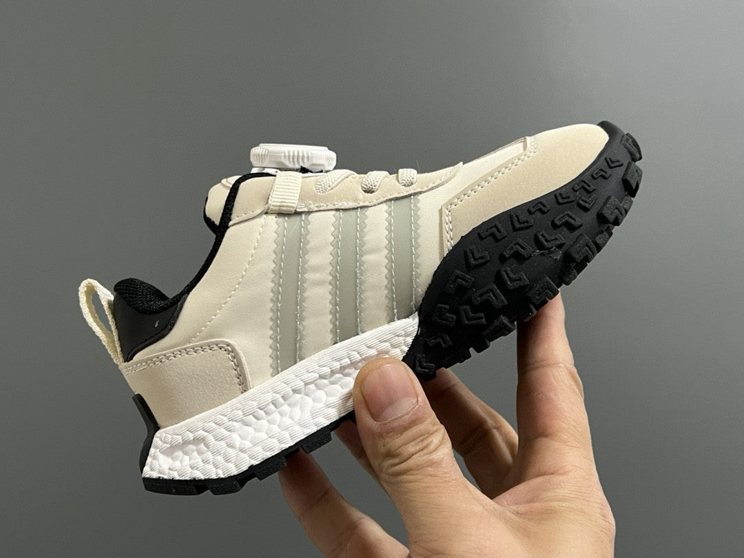 Adidas lock buckle children's dad sports shoes" cream, white"