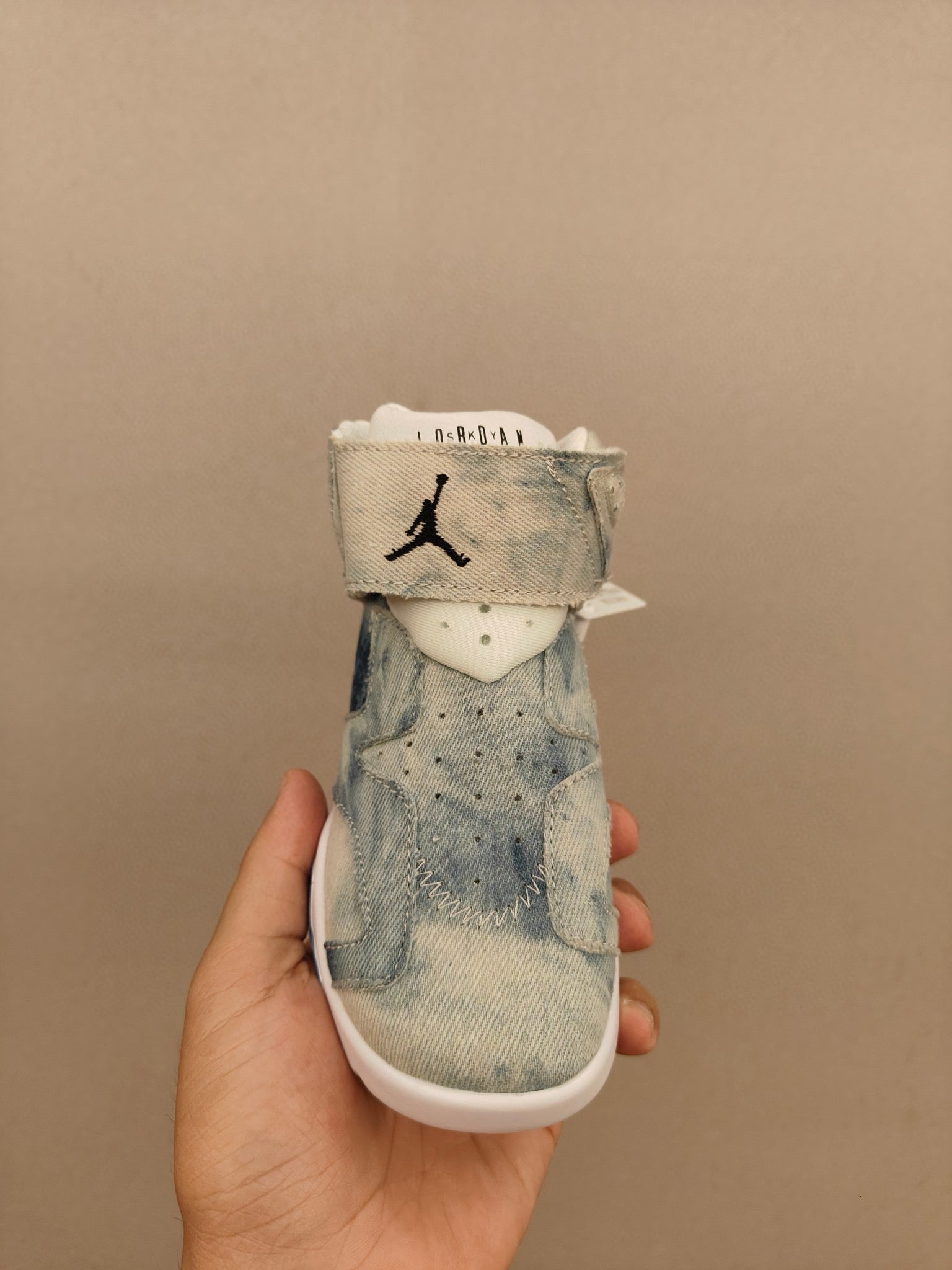 Joe 6 Velcro leather basketball shoes" light blue/denim"