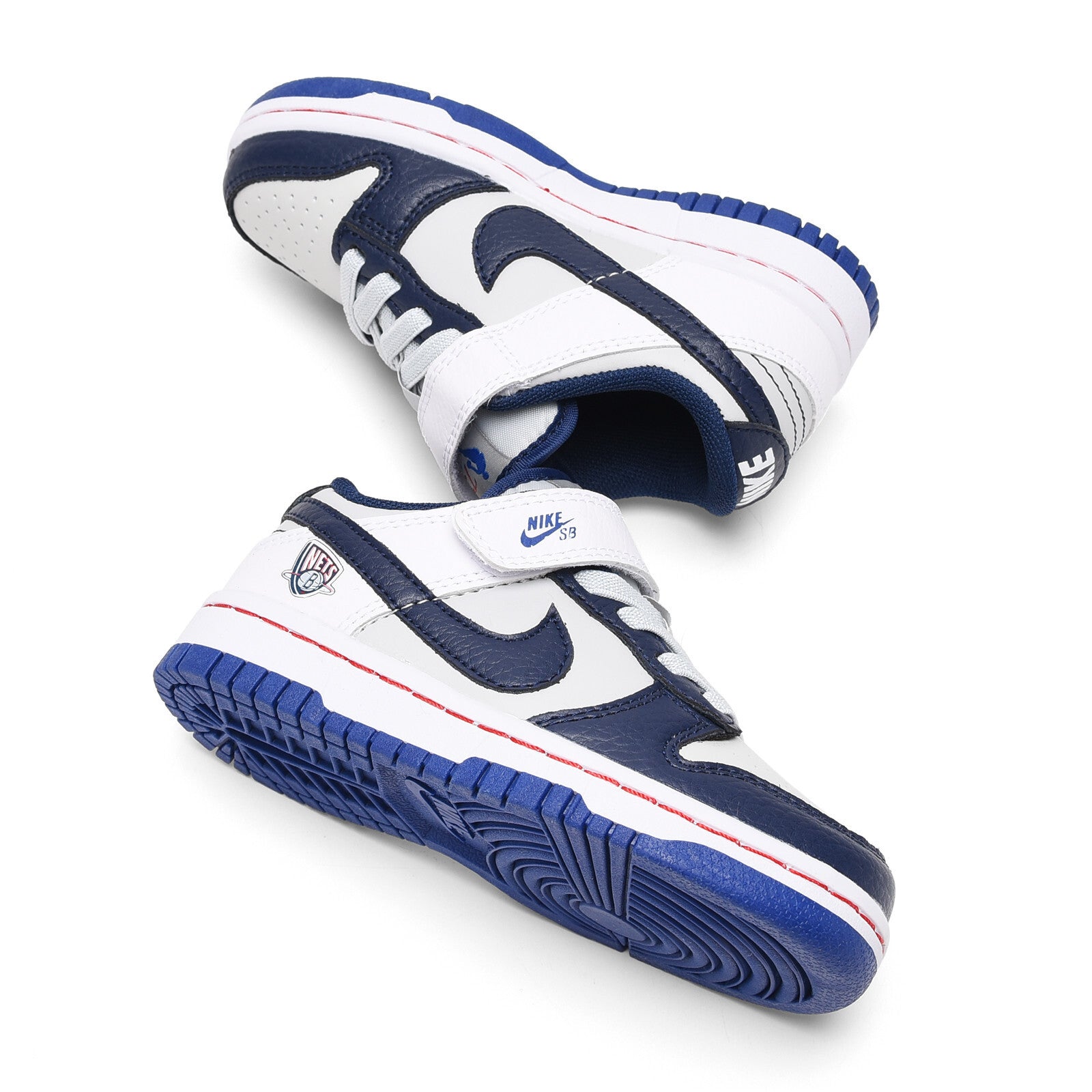 SB Velcro children's shoes" white, Navy"