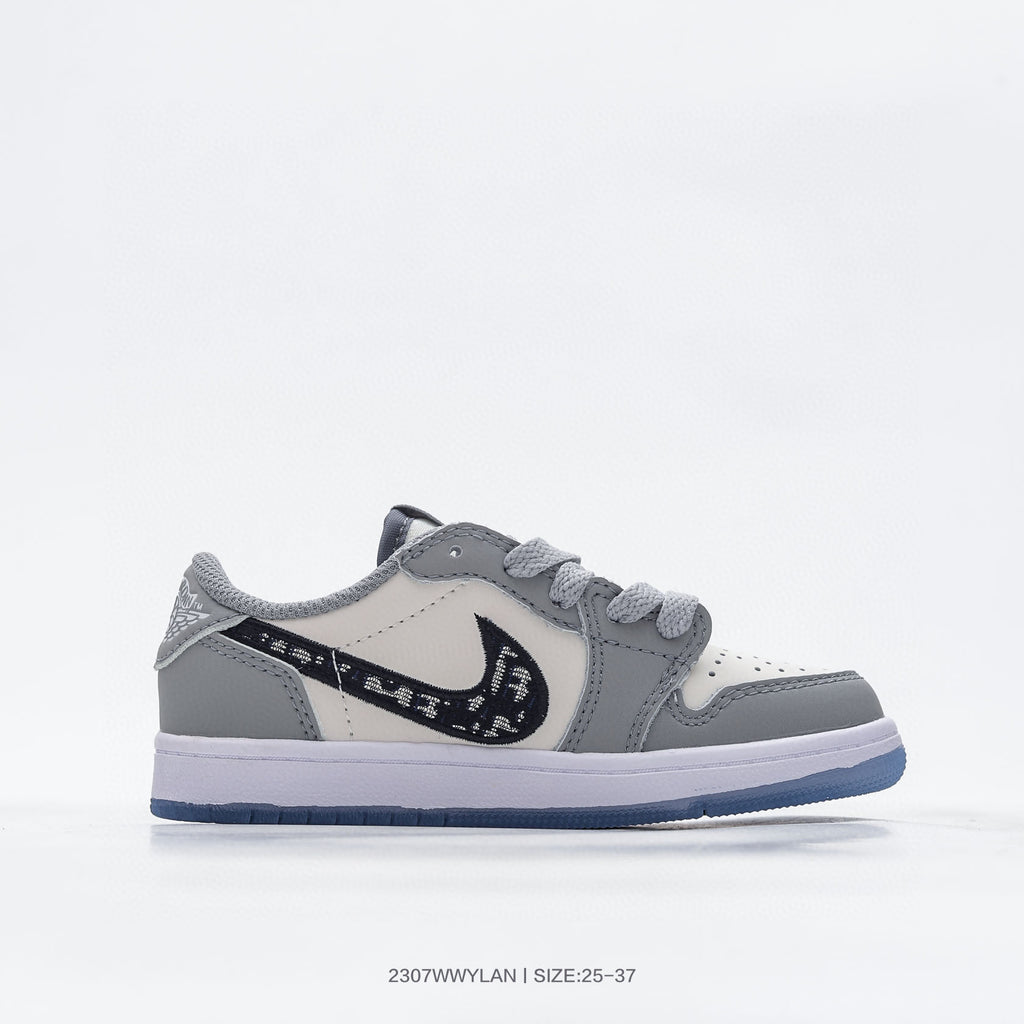 Joe 1 low-top hook series children's shoes" light gray, off white"
