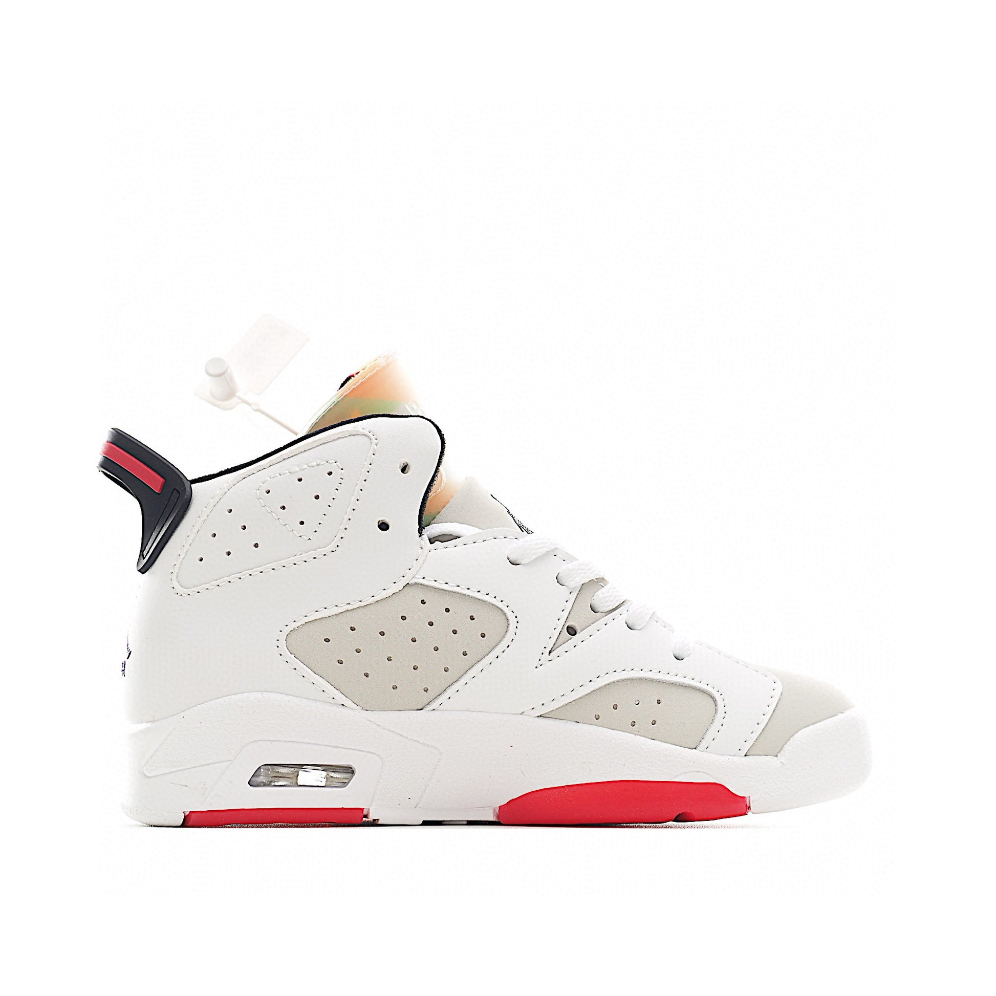 Joe 6 Air Cushion Basketball Shoes for Kids" white, red"