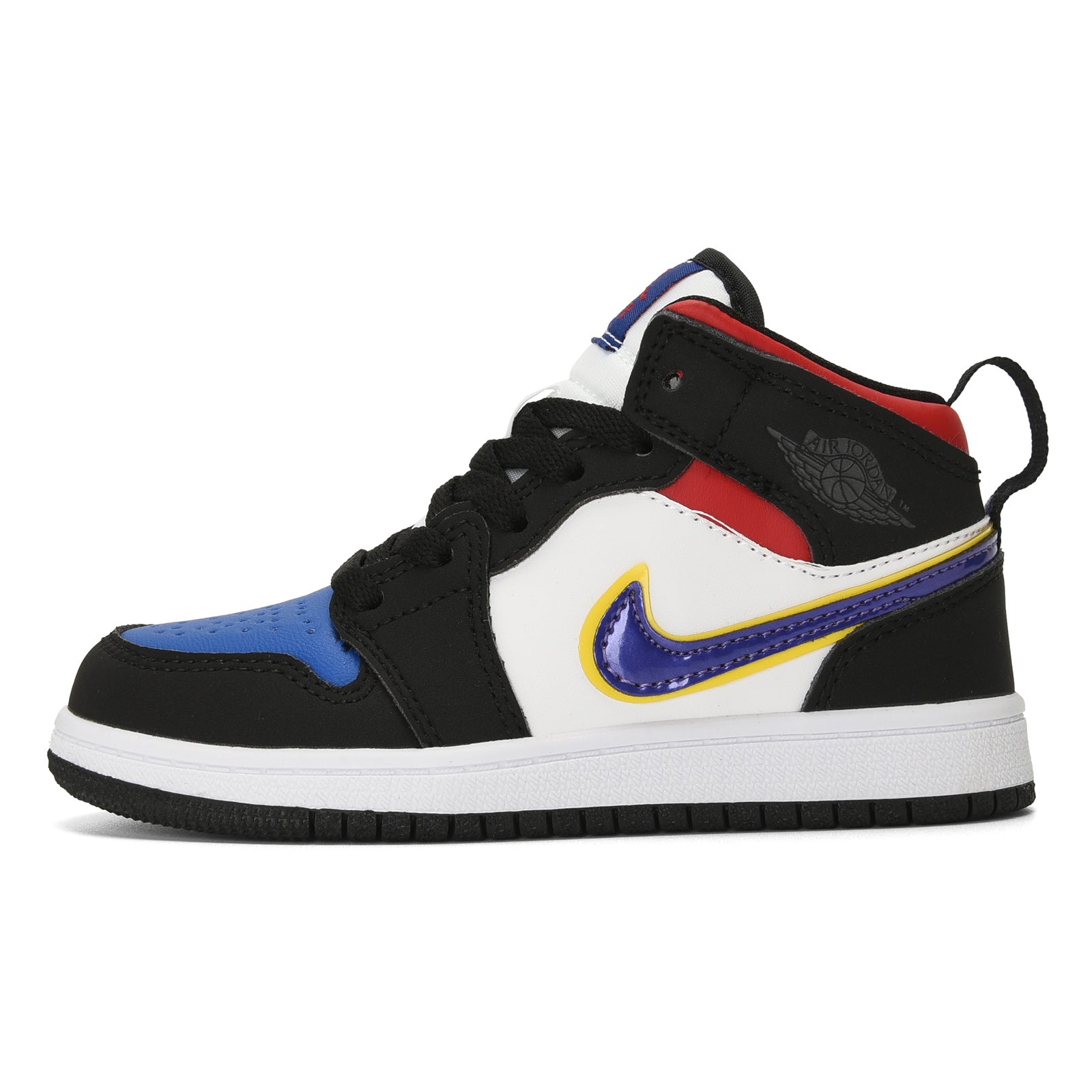 AJ-112" black, white, blue"