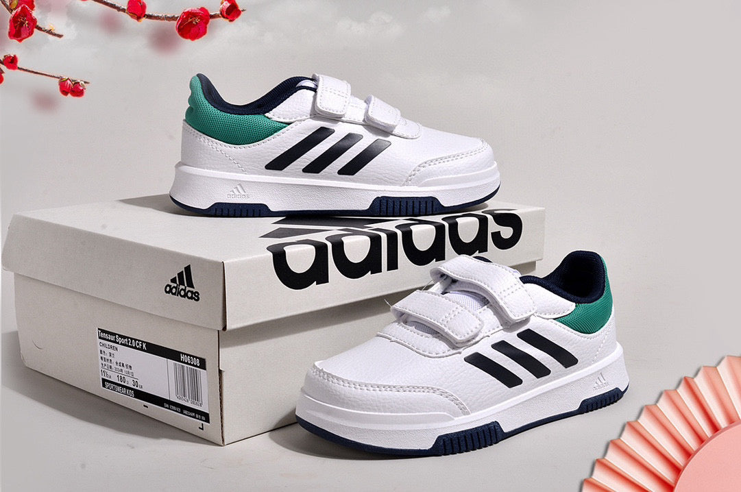 Adidas Velcro Sneakers" white, green"