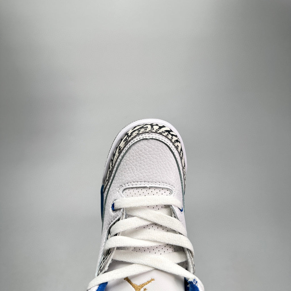 Jordan 3 children's shoes" white, blue"