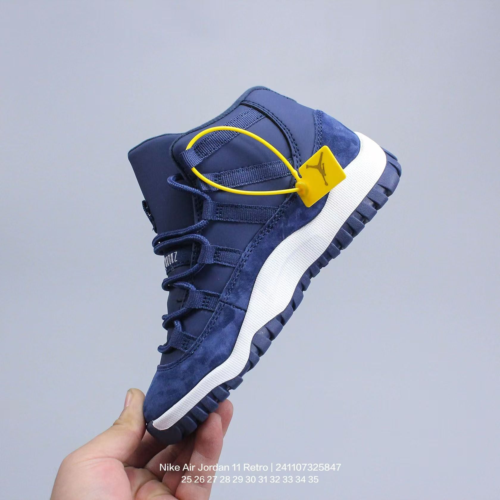 Joe 11 high-top high-quality children's shoes" basketball" Deep blue"