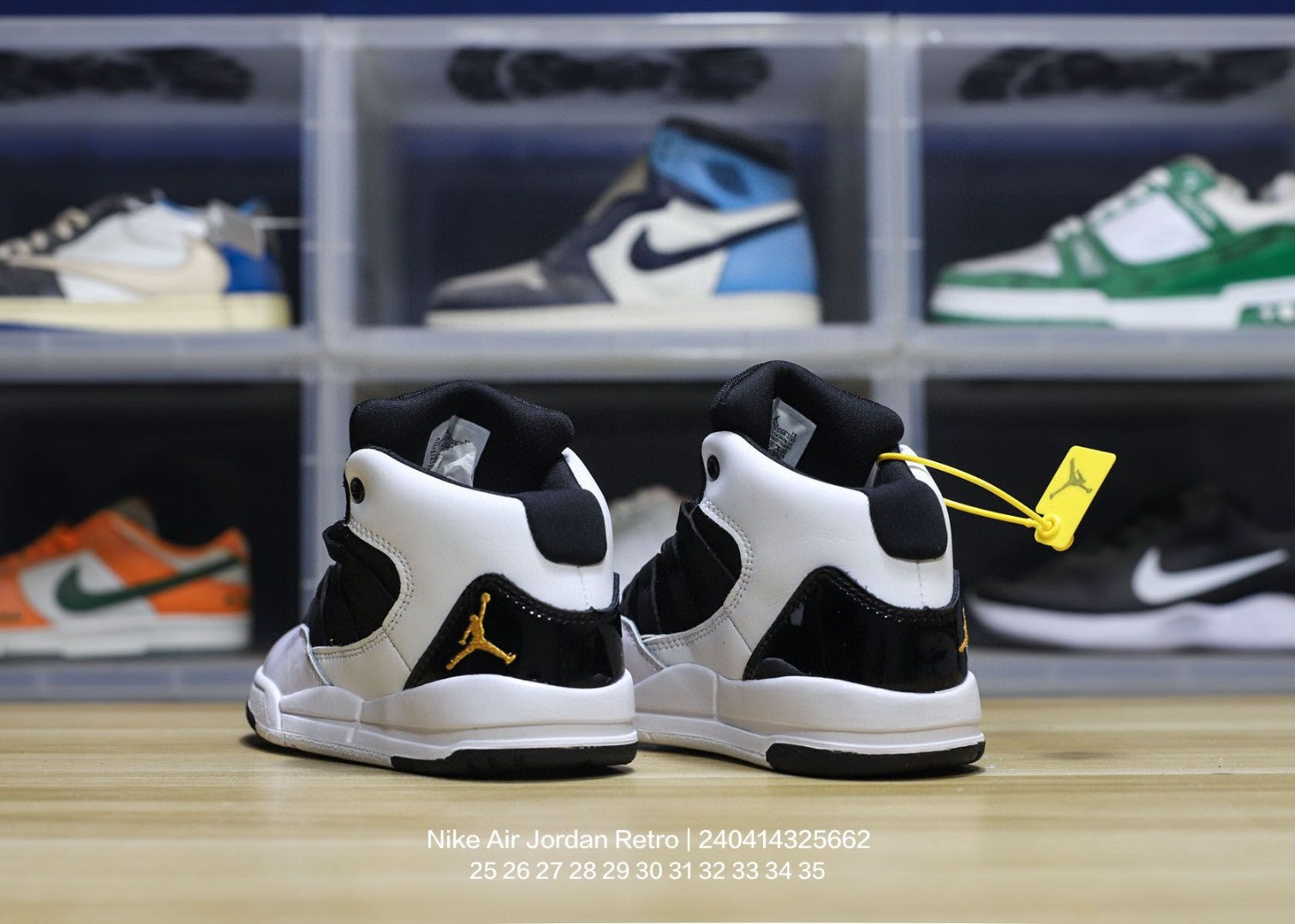 Jordan trendy children's shoes" black, white"