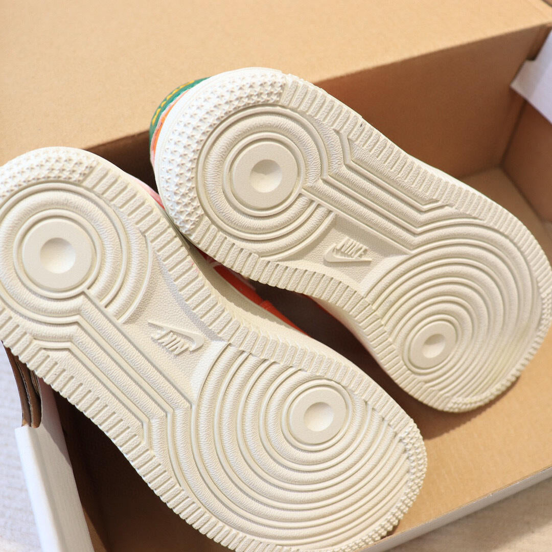 Air Force low-top lace-up sneakers" Orange"