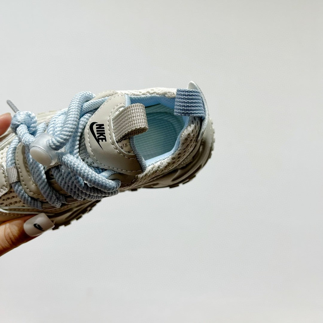 NK mesh drawstring children's tire shoes "Light Gray/ blue"