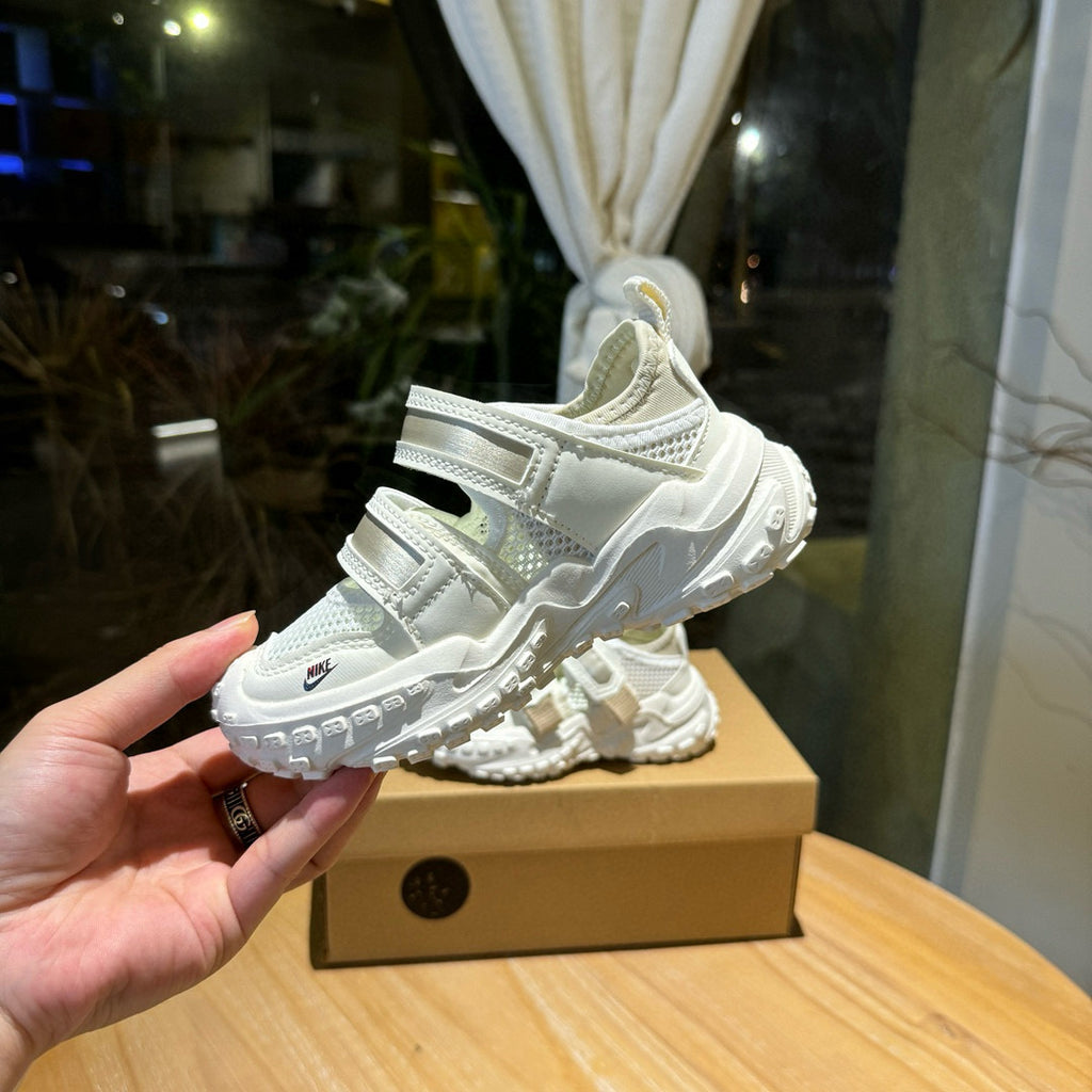 Nike tire bottom Velcro hollow sandals" light cream/ beige"