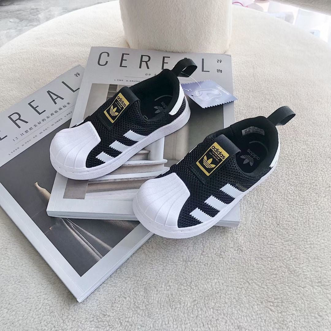 Adidas one-step soft mesh shoes for children"black"