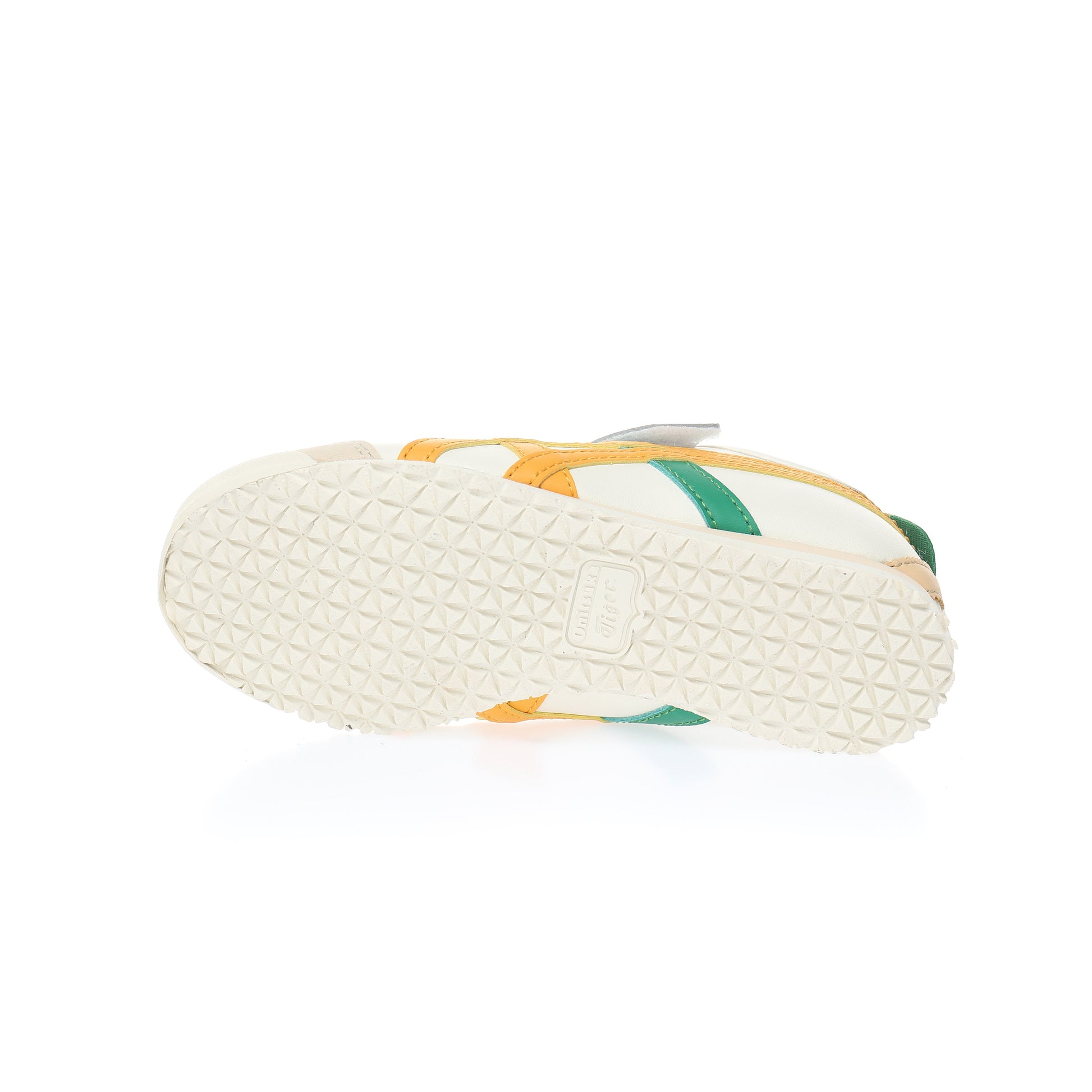 Asics Tiger" cream, orange, green"