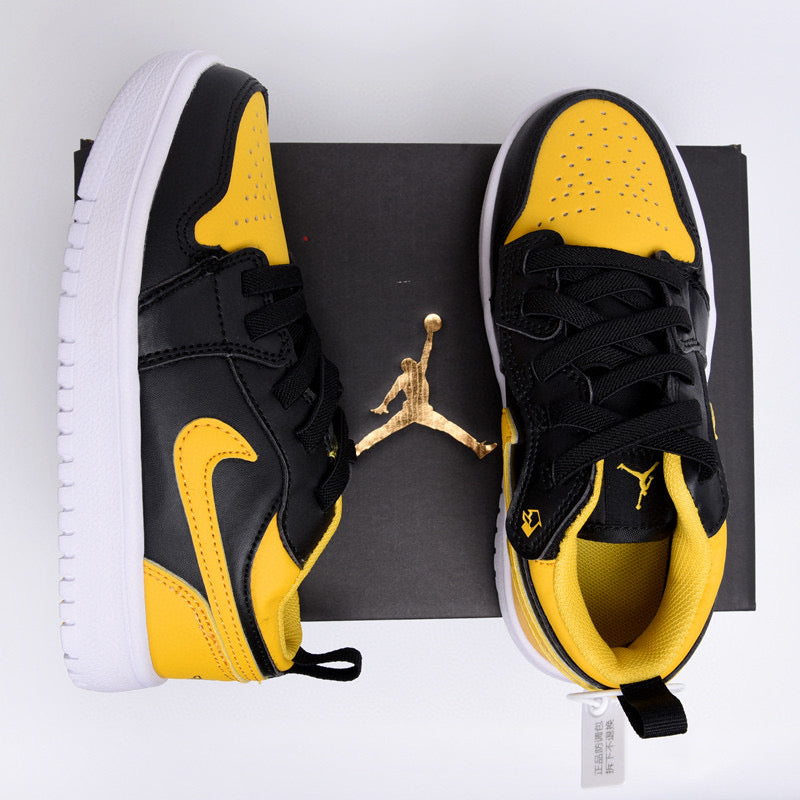 Joe 1 magic buckle children's shoes" black, yellow"