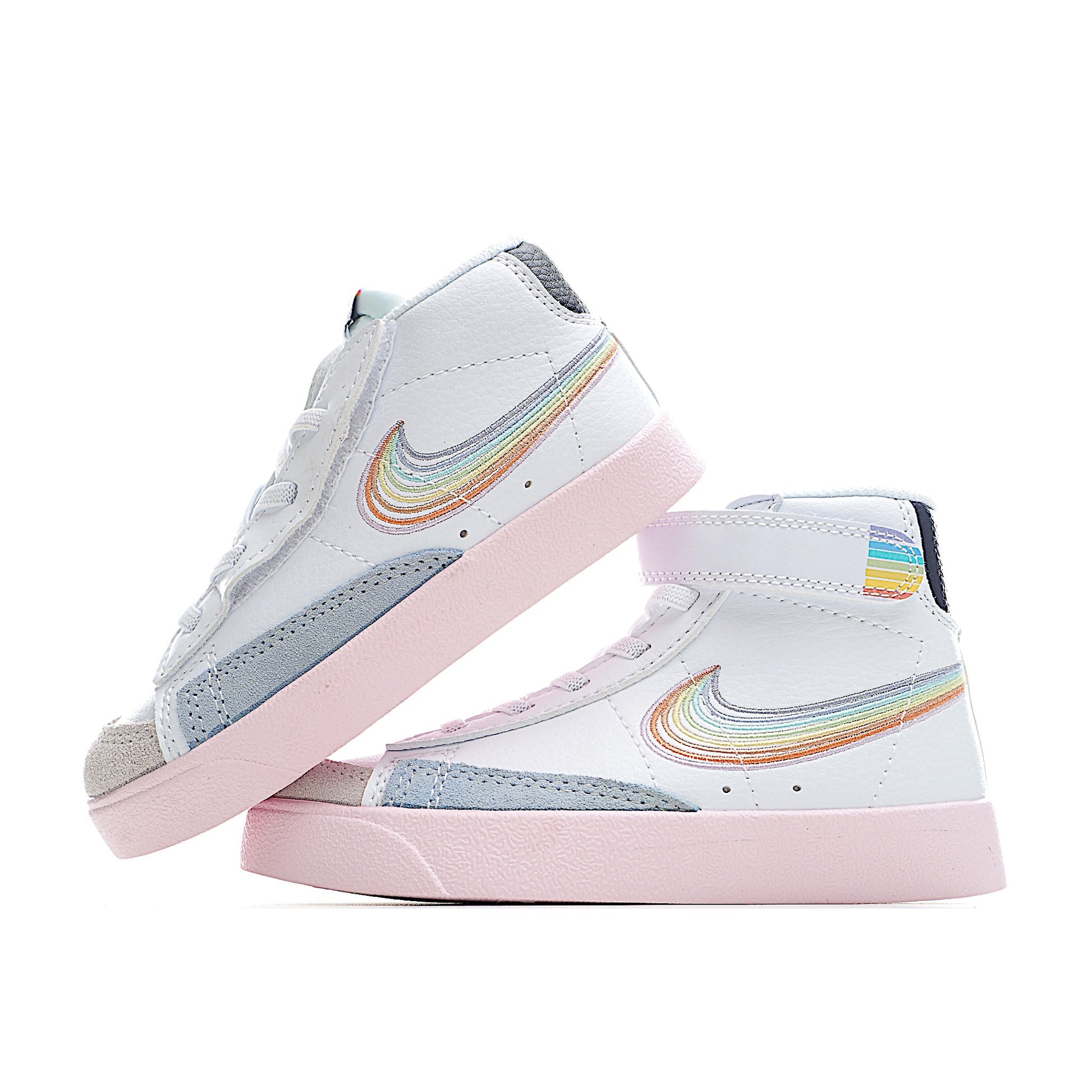 Trail Blazers high-top single dunk" white, Pink"