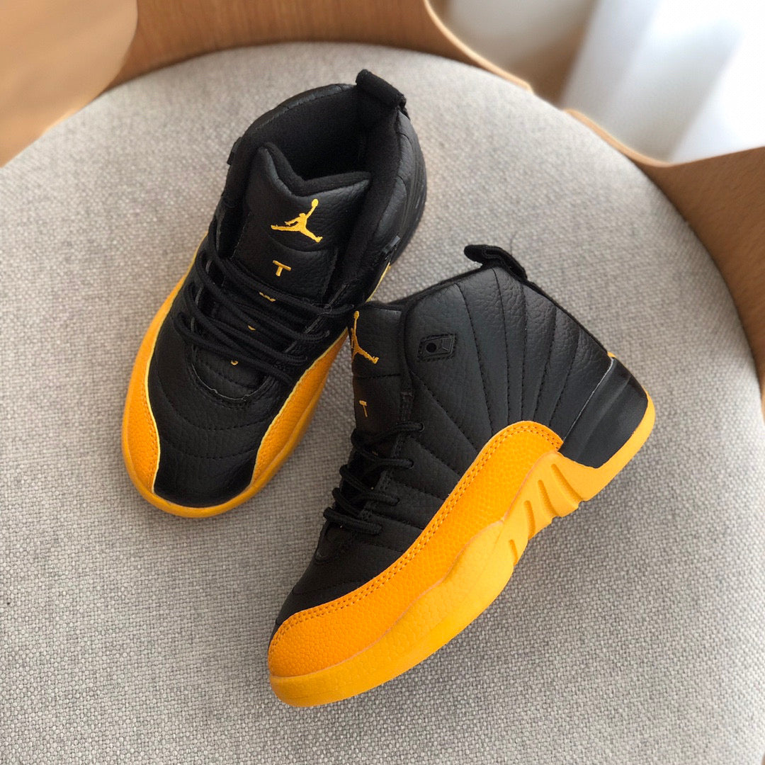 Joe 12 high quality children's shoe" Black, yellow"